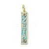Brass Micro Pave Cubic Zirconia Pendants KK-L239-037G-1