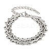 304 Stainless Steel Link Chain Bracelets for Women BJEW-C113-01P-4