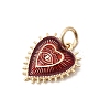 Brass Enamel Pendants KK-H253-04G-2