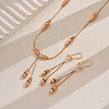 Vintage Teardrop Brass Earrings & Necklaces Sets for Women VA8501-2