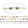 Evil Eyes Brass Ename Link Chains CHC-Q013-02G-2