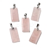 Natural Rose Quartz Faceted Pendants G-U031-04P-01-1