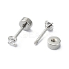 304 Stainless Steel Crystal Rhinestone Ear False Plugs STAS-C089-04A-P-2