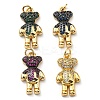 Brass with Cubic Zirconia Pendants KK-K341-30G-1
