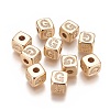 Brass Micro Pave Cubic Zirconia Beads KK-K238-16G-G-1