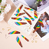 Resin & Walnut Pendants DIY Dangle Earrings Making Kits DIY-TA0011-03B-6