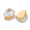 Brass Clear Cubic Zirconia Cabochons STAS-M294-30D-2