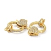 Brass Clear Cubic Zirconia Lobster Claw Clasps KK-B046-03G-3