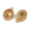 Ion Plating(IP) 304 Stainless Steel Micro Pave Cubic Zirconia Charms STAS-K256-19G-09-2