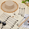 24Pcs Plastic Hat Flexible Removable Chin Cord FIND-FG0004-90-4