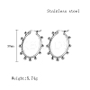 Non-Tarnish 304 Stainless Steel Hoop Earrings for Women QX9021-16-1