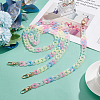WADORN 2Pcs 2 Style Transparent Jelly Style Acrylic Curb Chain Bag Straps DIY-WR0002-48-4