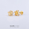 Stainless Steel Micro Pave Clear Cubic Zirconia Cartilage Earrings for Women Men WG126FA-04-1