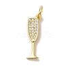 Brass Micro Pave Cubic Pendants KK-U027-07G-02-1