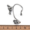 316 Surgical Stainless Steel Black Cubic Zirconia Cuff Earrings EJEW-E300-27AS-01-3