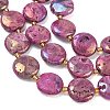 Electroplated Natural Druzy Geode Crystal Beads Strands G-G459-04-4