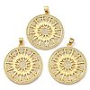 Brass with Cubic Zirconia Pendants KK-K341-39G-1