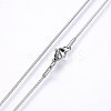 Non-Tarnish 304 Stainless Steel Snake Chain Necklaces NJEW-E122-32A-2