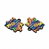 Rack Plating Alloy Enamel Pendants FIND-G054-19EB-2