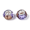 Transparent Resin Rondelle European Beads RESI-N044-01H-2