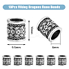 10Pcs Tibetan Style Alloy Dreadlocks Braiding Beads OHAR-DC0001-06A-2
