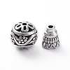 Tibetan Style Alloy 3-Hole Guru Bead Sets PALLOY-TAC0009-36AS-1