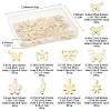 60Pcs 10 Styles 304 & 201 Stainless Steel Charms STAS-FS0001-93-4