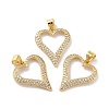 Rack Plating Brass Micro Pave Cubic Zirconia Pendants KK-A160-04G-2
