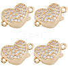 6Pcs Brass Micro Pave Clear Cubic Zirconia Box Clasps KK-BBC0019-67-7