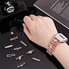   15Pcs 15 Style Heart & Flower & Word & Butterfly Crystal Rhinestone Watch Band Charms Set FIND-PH0007-69-3