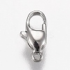 Tarnish Resistant Polished 316 Surgical Stainless Steel Lobster Claw Clasps STAS-Z013-12P-2