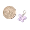 Opaque Acrylic Imitation Pearl Butterfly Pendant Decorations HJEW-JM03920-02-3