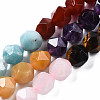 Chakra Theme Natural Tiger Eye & Rose Quartz & Amethyst & Topaz Jade & Red Agate & Amazonite & Sodalite Beads Strands LS-G-S376-002C-1