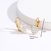 Elegant Heart 201 Stainless Steel Hoop Earrings GM6830-4