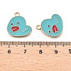 Rack Plating Alloy Enamel Pendants ENAM-T020-15-RS-3