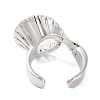 Rack Plating Brass Micro Pave Cubic Zirconia Cuff Rings RJEW-D025-12P-3