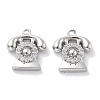 Rack Plating Brass Clear Cubic Zirconia Pendants KK-M102-14P-A-1