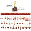 12Pcs 12 Styles Valentine's Day Heart Alloy Enamel Pendant Decorations HJEW-FS00078-01-3