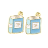 Golden Plated Alloy Enamel Pendants X-ENAM-Z017-12G-01-1