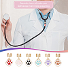 12Pcs 6 Colors Alloy Enamel Stethoscope Pendant Decorations HJEW-OC00200-5