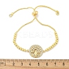 Mother's Day Brass Micro Pave Cubic Zirconia Silder Bracelets for Women LS-BJEW-S158-01G-B-5