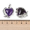 Natural Amethyst Pendants G-Q025-01P-04-2