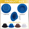 8Pcs 4 Colors Terry Fabric Mini Hat Fascinator Base AJEW-NB0005-99-2