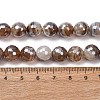 Electroplated Natural Agate Beads Strands G-B191-A07-10mm-12-5