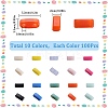 1000pcs 10 Colors Opaque Acrylic Slide Charms OACR-SC0001-37B-2