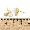 Cherry Brass Micro Pave Cubic Zirconia Stud Earrings EJEW-H158-08B-G-5