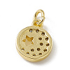 Brass Micro Pave Cubic Zirconia Charms ZIRC-F132-91G-2