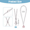 3Pcs 301 Stainless Steel Cable Chains Macrame Pouch Empty Stone Holder for Pendant Necklaces Making MAK-CA0001-18P-2