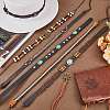 6Pcs 6 Styles Imitation Leather Southwestern Cowboy Hat Belt AJEW-CP0007-23-4