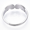 Non-Tarnish 304 Stainless Steel Wing Adjustable Ring for Women RJEW-T027-10P-4